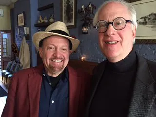 marc with jim cramer at his restaurant
