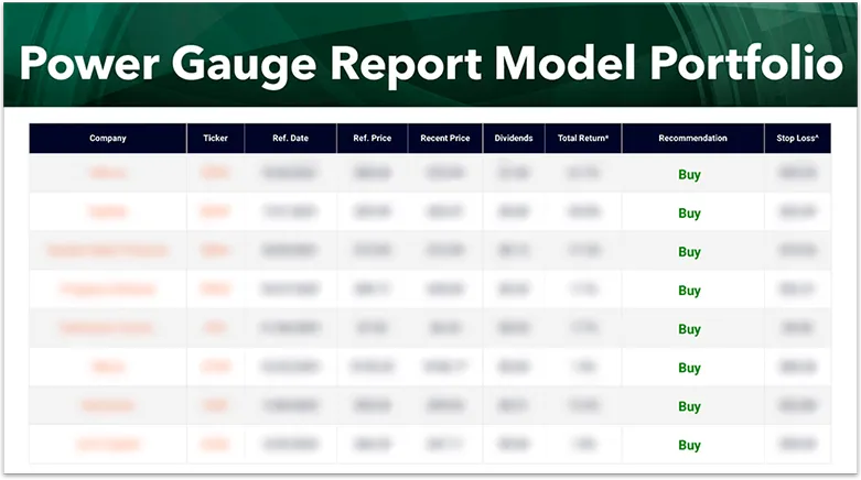 Power Gauge Report Model Portfolio image